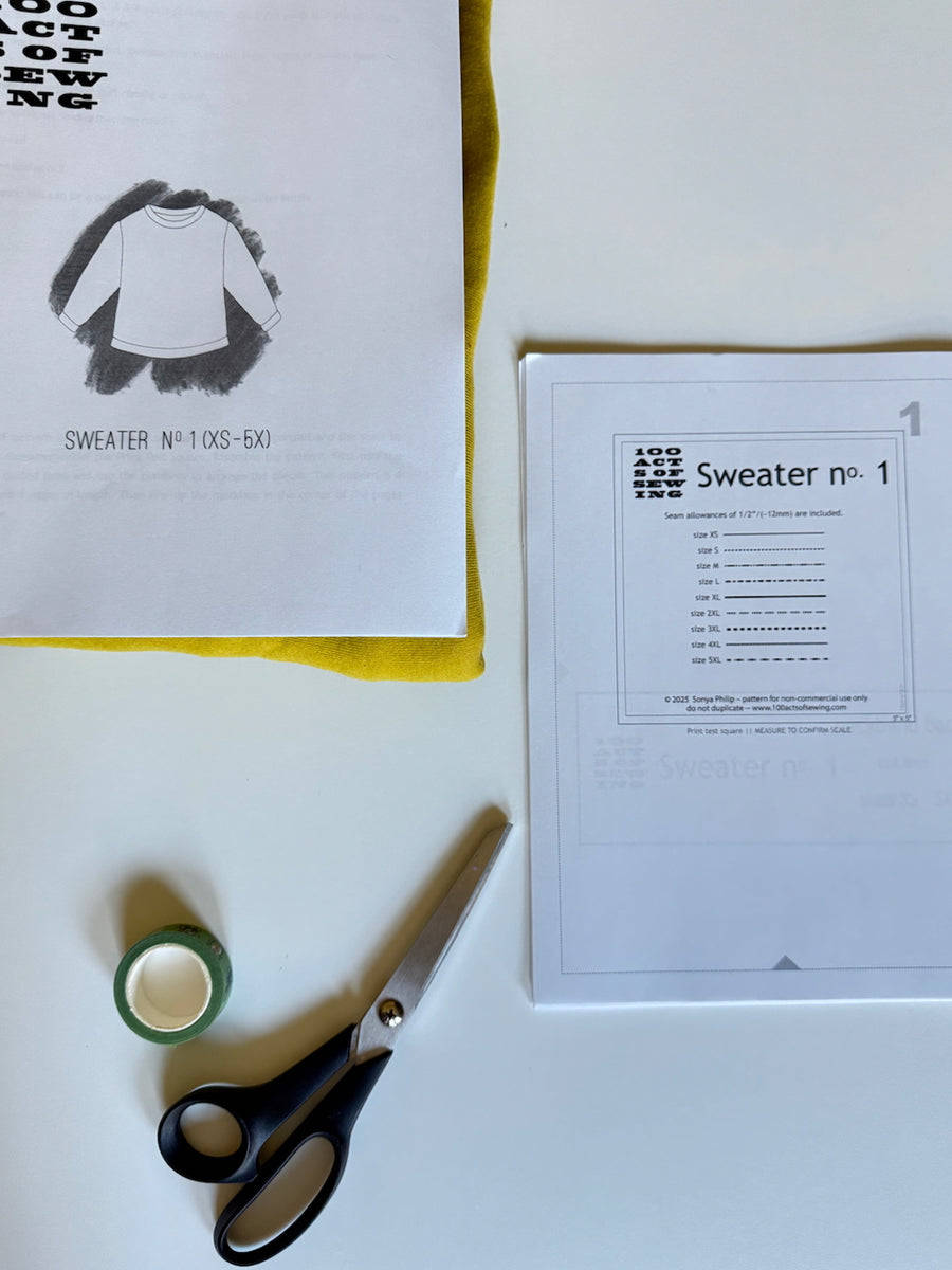 100 Acts of Sewing: Sweater No. 1 - PDF Sewing Pattern – 100actsofsewing