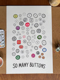 So Many Buttons Poster