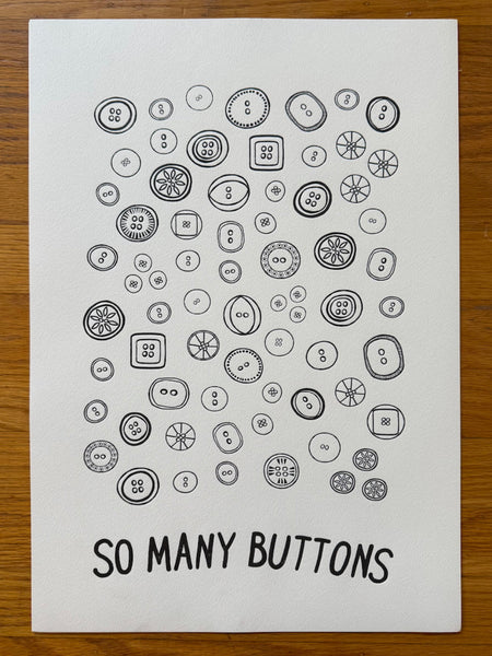 So Many Buttons Poster