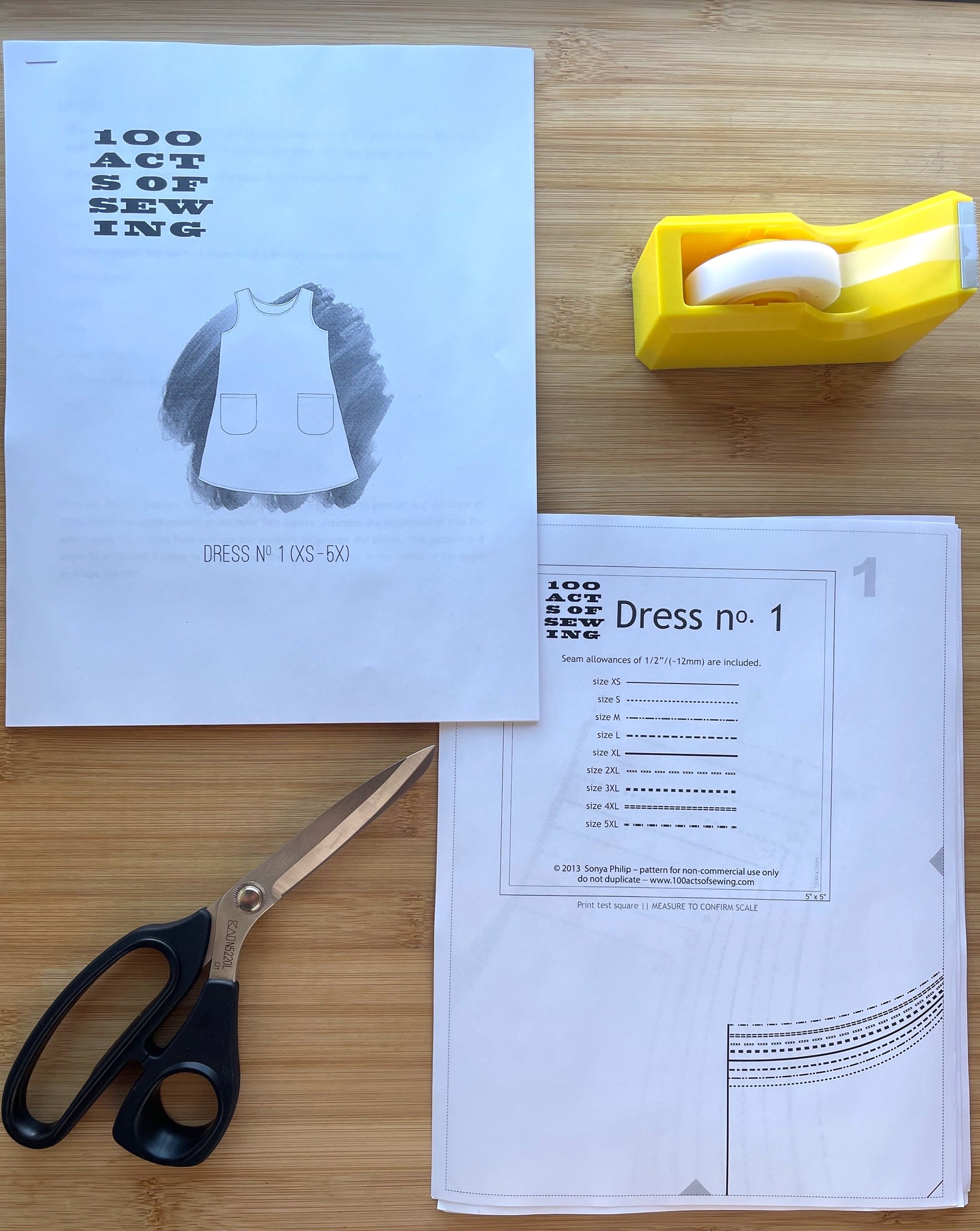 100 Acts of Sewing: Dress No. 1 - PDF Sewing Pattern – 100actsofsewing