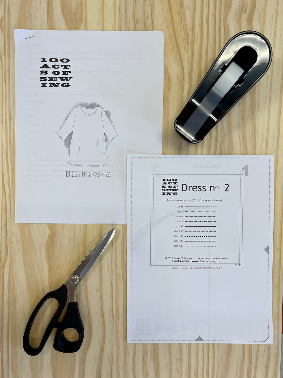 100 Acts of Sewing: Dress No. 2 - PDF Sewing Pattern