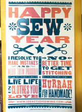 100 Acts of Sewing - Happy Sew Year Poster