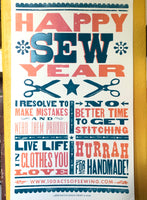 100 Acts of Sewing - Happy Sew Year Poster