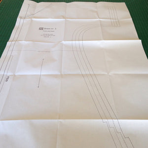 unfolded sewing pattern for Dress no. 3